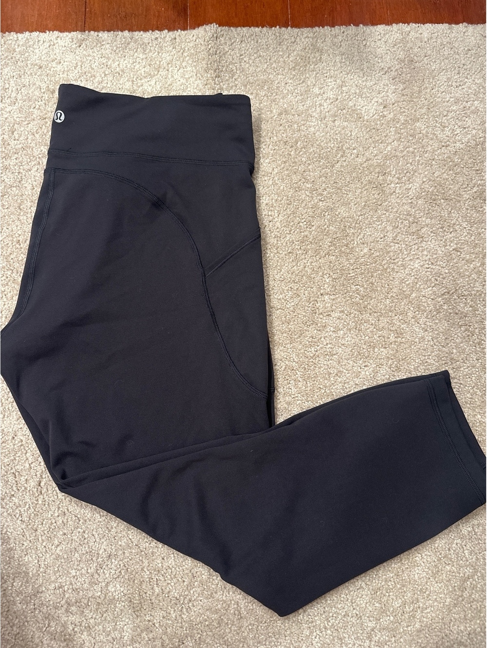 (4)Lululemon Black Leggings Size 14